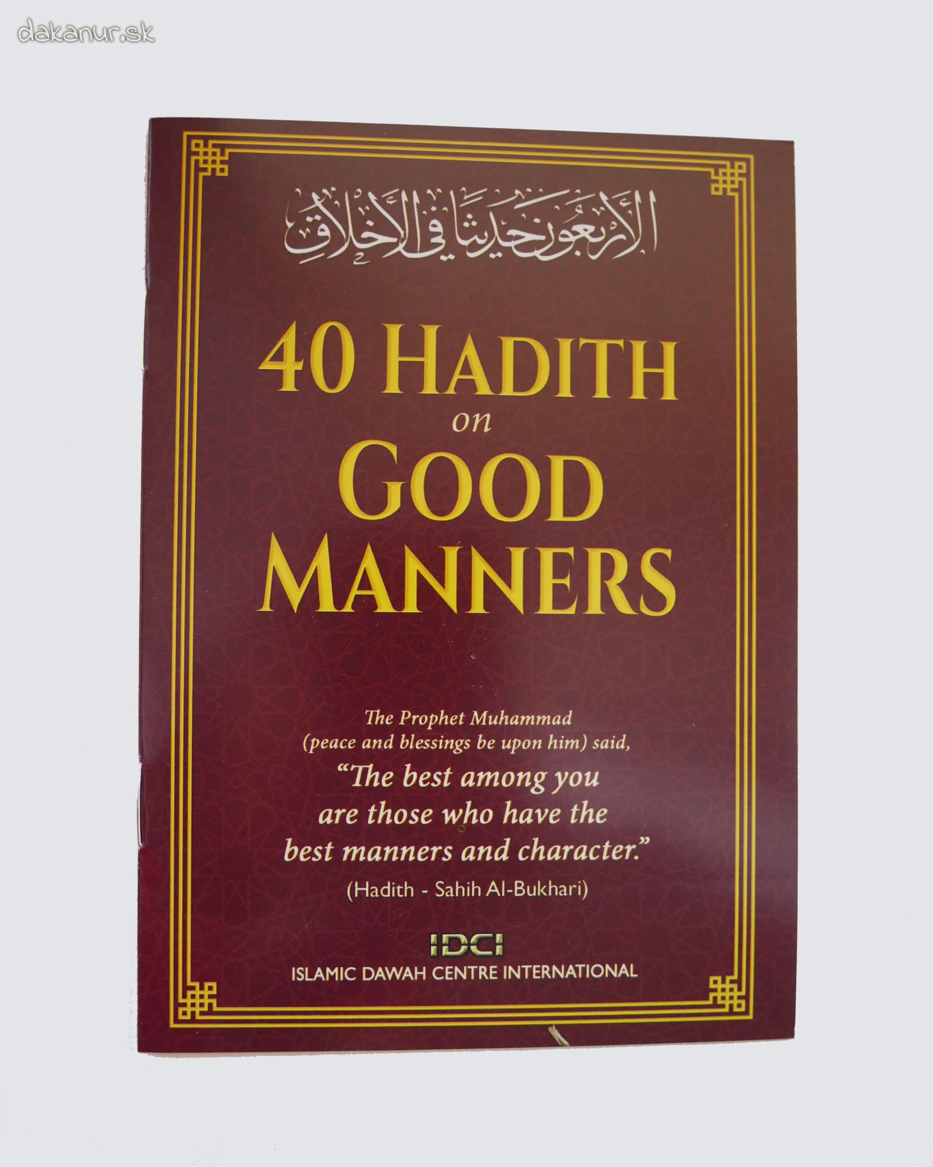 40 hadith on good manners