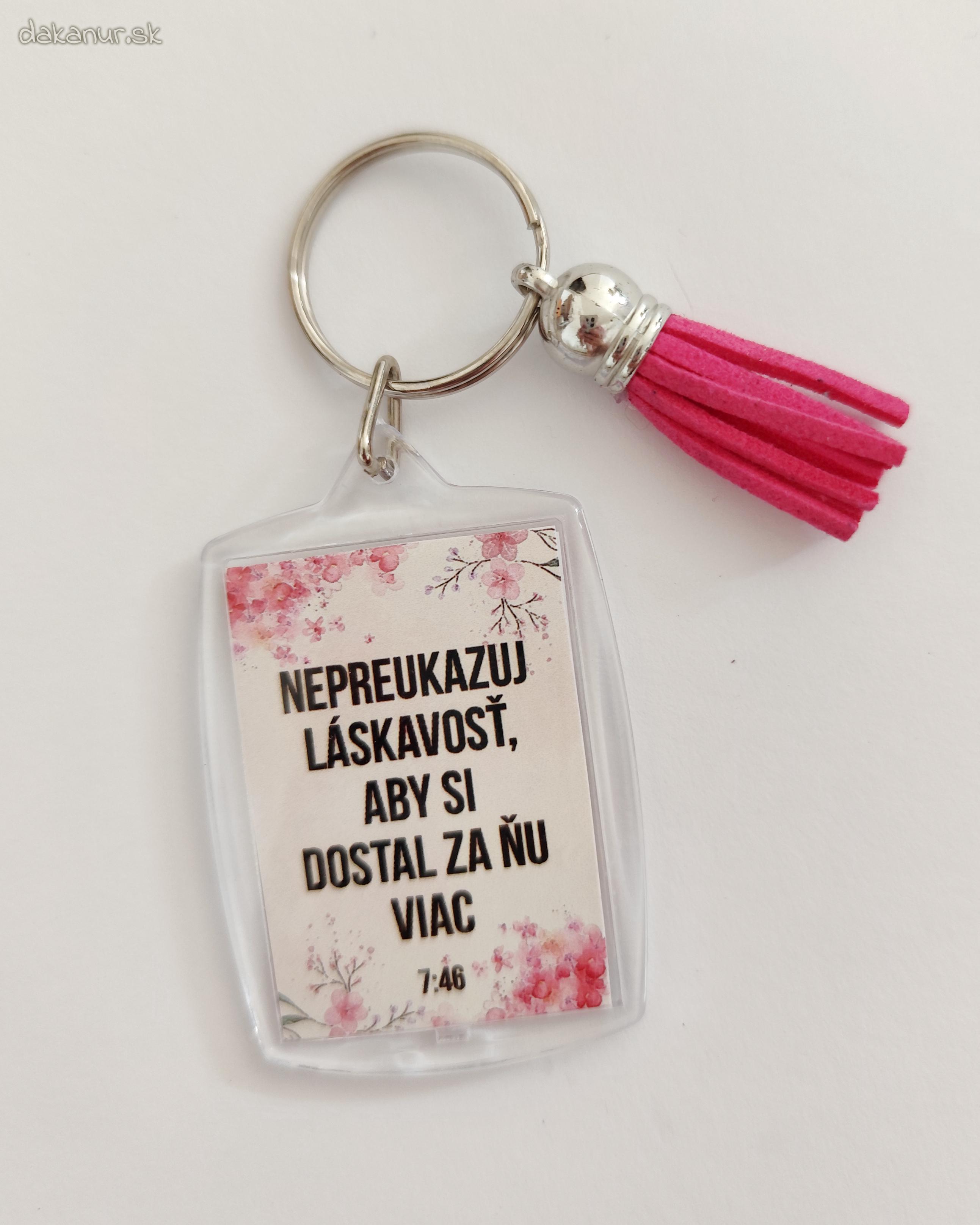 Prívesok na kľúče citát z Koránu 7:46