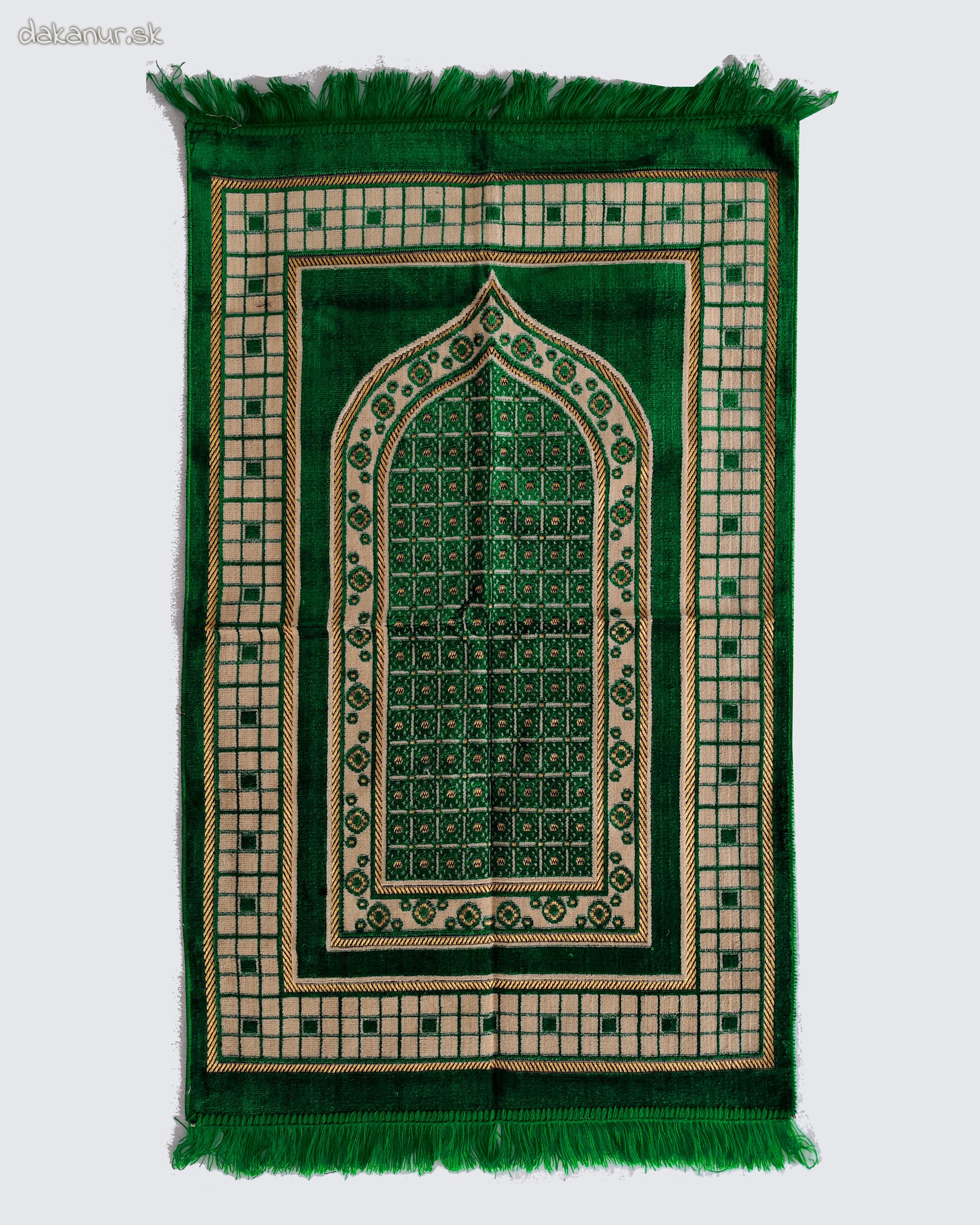 Trávovo zelený modlitebný koberec