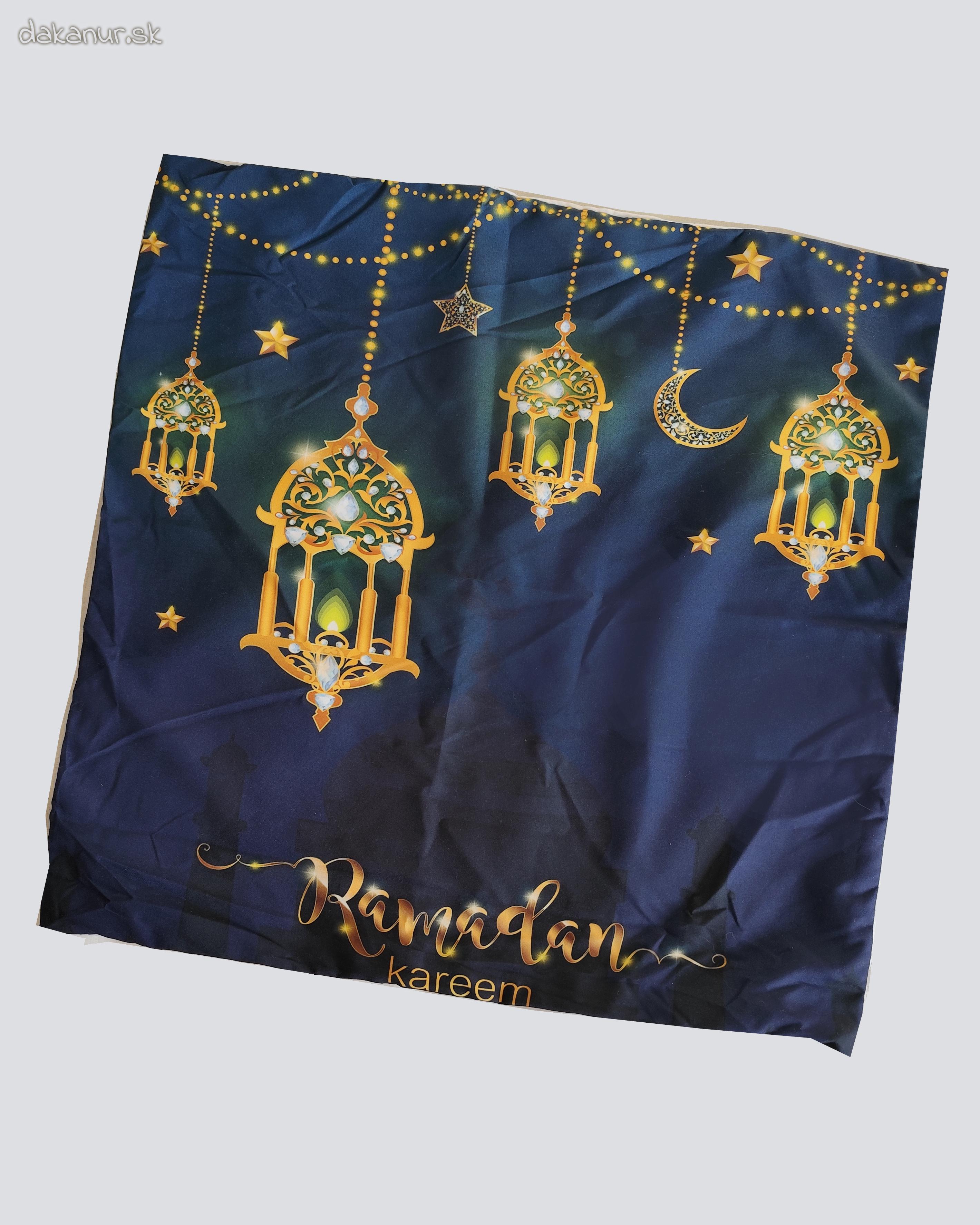 Obliečka tmavomodrá lampáše, ramadan nižšie reťaze
