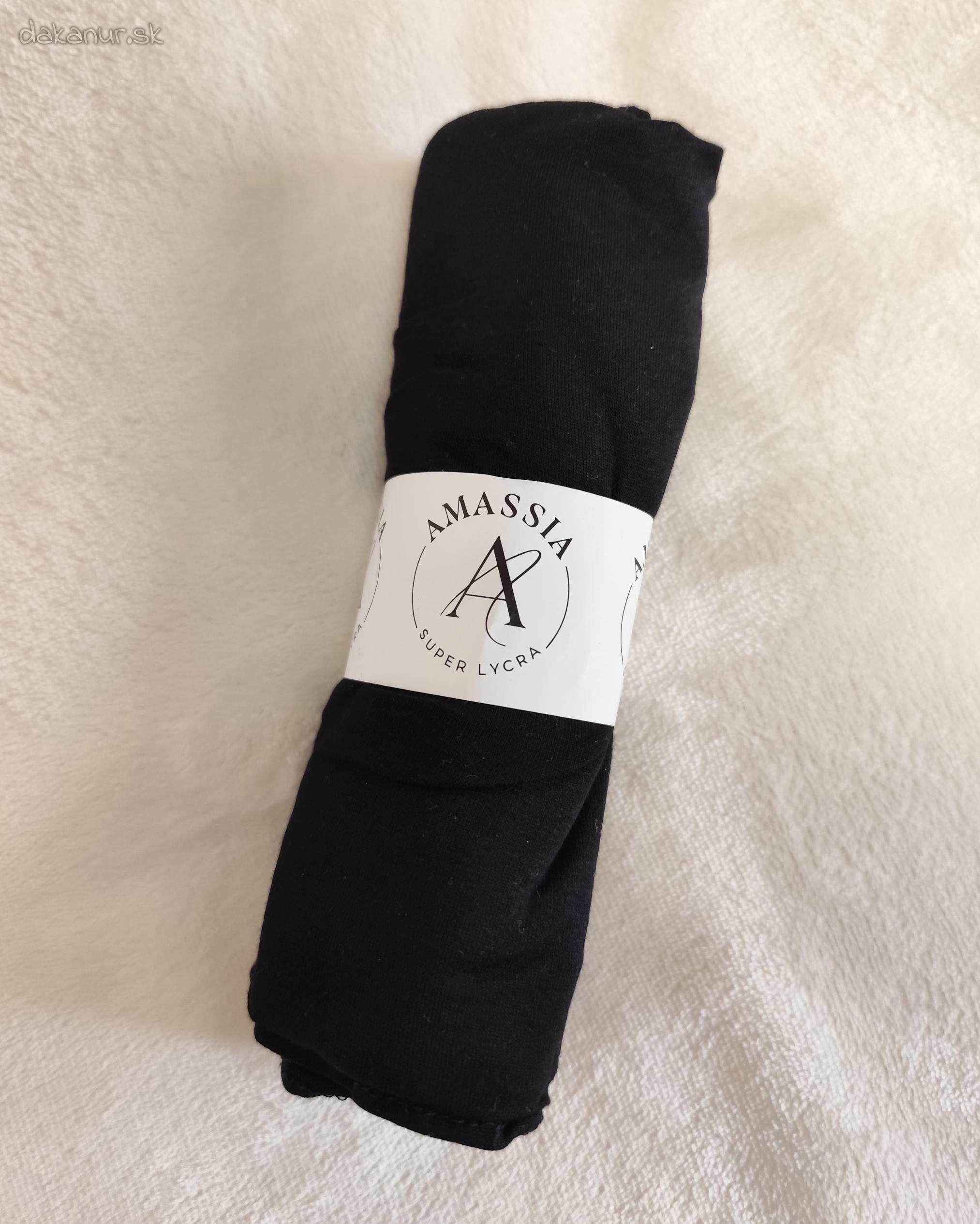 Elastická hidžábová šatka čierna