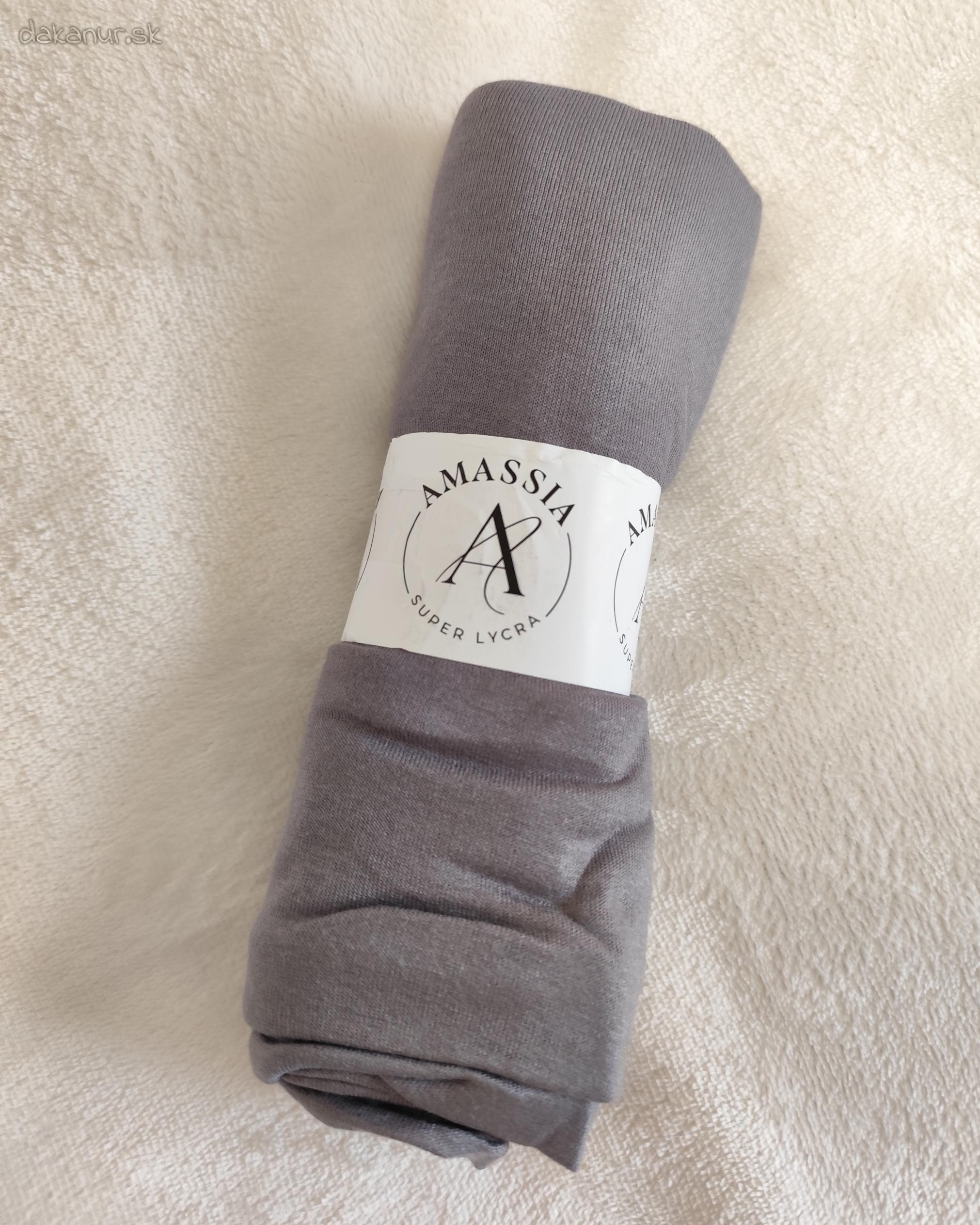 Elastická hidžábová šatka šedá