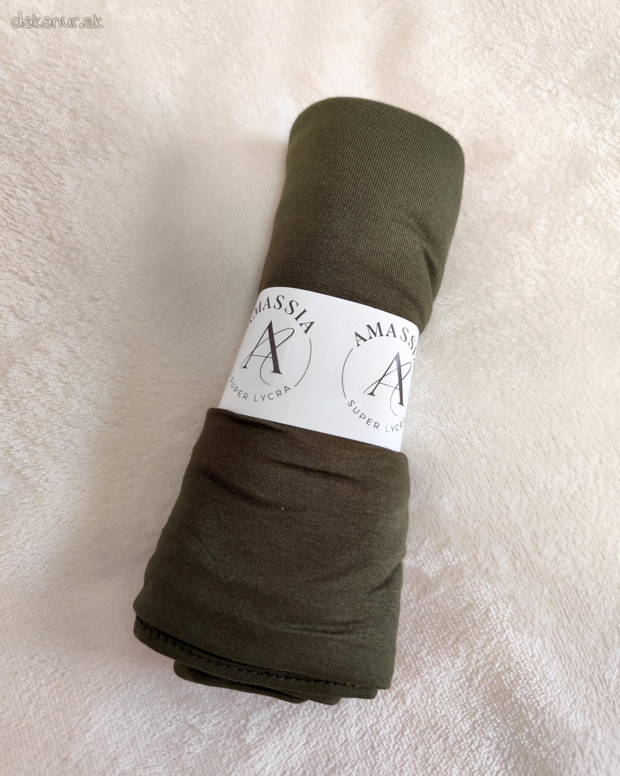 Elastická hidžábová šatka khaki